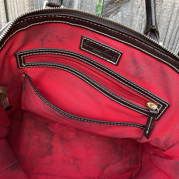 Dooney & Bourke Oakdale Croco Gray Embossed Leather Zip Satchel Crossbody READ - Picture 13 of 16